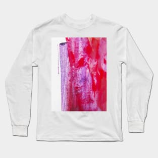 red abstract painting Long Sleeve T-Shirt